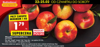 Biedronka Wszystkie polskie jabłka luz 1kg oferta