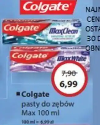 Drogeria alicja Colgate pasty do zębów max 100ml oferta