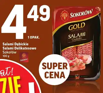 Intermarche Salami Dębickie lub delikatesowe Sokołów 100g oferta