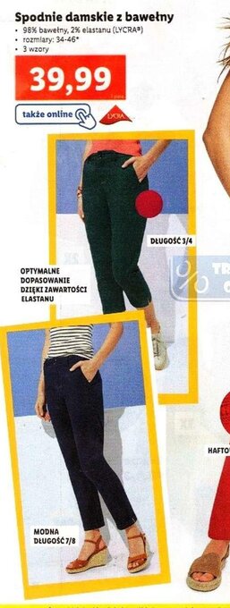 Lidl Spodnie damskie z bawełny oferta