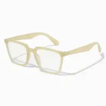 Claire's Blue light reducing frosted yellow rectangular clear lens frames oferta