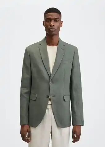 MANGO Marynarka slim-fit z lnu 100% oferta
