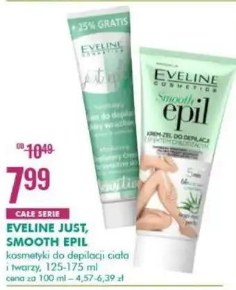 SuperPharm Eveline Just, Smooth Epil kosmetyki do depilacji ciała i twarzy 125-175ml oferta
