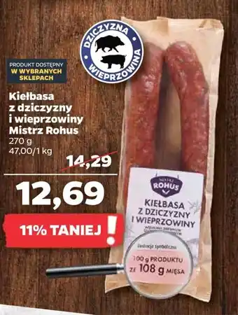 Netto Mistrz Rohus Kiełbasa z dziczyzny i wieprzowiny 270g oferta