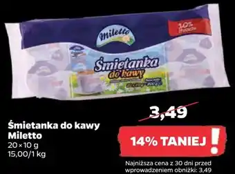 Netto Miletto Śmietanka do kawy 20x10g oferta