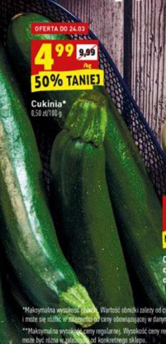 Biedronka Cukinia 1kg oferta