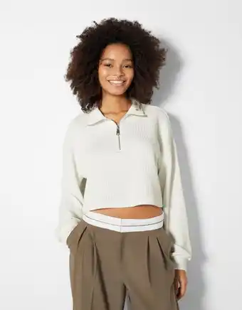 Bershka Sweter z półgolfem i krótkim suwakiem oferta