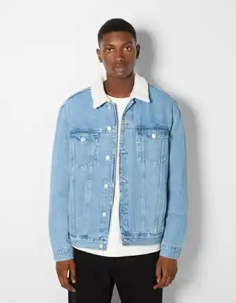Bershka Kurtka jeansowa z podszewką z polaru oferta