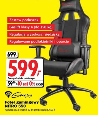 Media Expert Fotel gamingowy genesis oferta