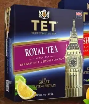 Dealz Tet royal tea herbata czarna z aromatem bergamotki i cytryny 200 g (100 x 2 g) oferta