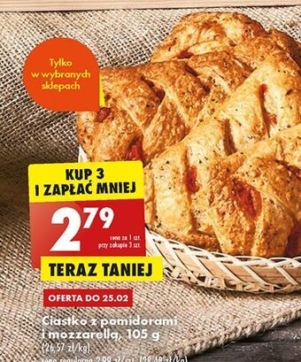 Biedronka Ciastko z pomidorami i mozzarellą oferta