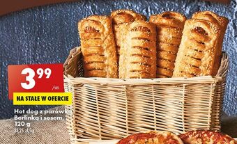 Biedronka Hot dog z parówką berlinką i sosem oferta