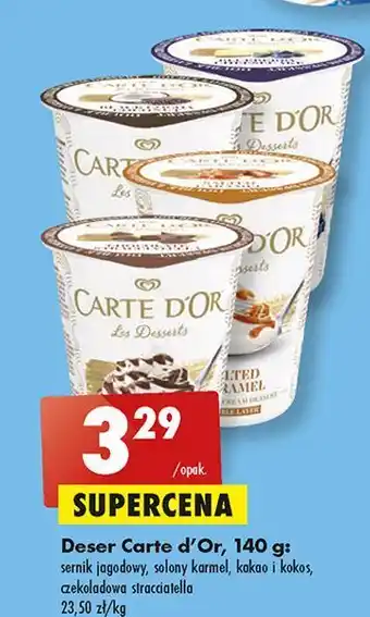 Biedronka Deser śmietankowy black cocoa coconut algida carte d'or les desserts oferta
