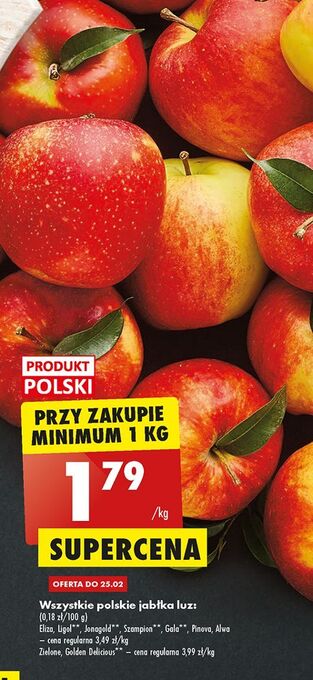 Biedronka Jabłka golden delicious oferta