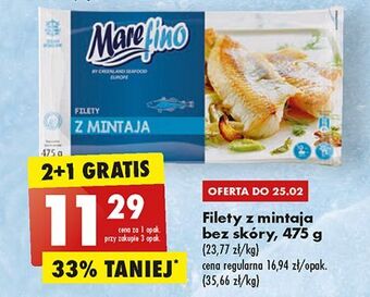 Biedronka Filet z mintaja mare fino oferta