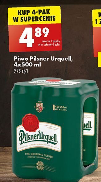 Biedronka Piwo pilsner urquell oferta