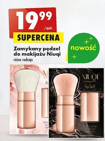 Biedronka Pędzel kabuki do twarzy zamykany niuqi oferta
