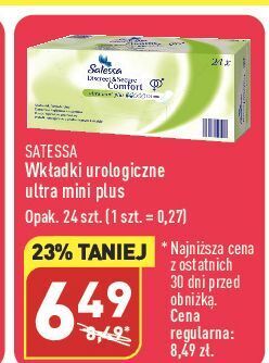 ALDI Wkładki urologiczne ultra mini satessa oferta