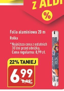 ALDI Folia aluminiowa 20 m oferta