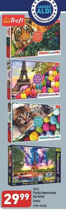 ALDI Puzzle maxi 30/60 konturowe dwustronne trefl oferta