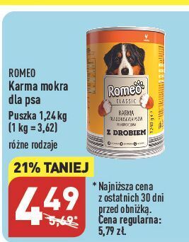 ALDI Karma dla psa z drobiem romeo (karma) oferta