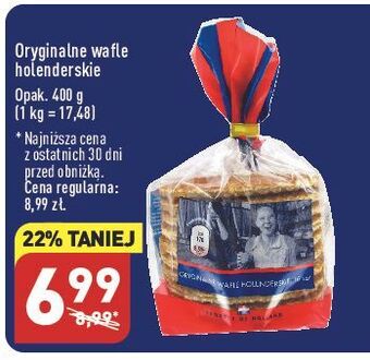 ALDI Wafle holenderskie oryginalne przekładane karmelem oferta