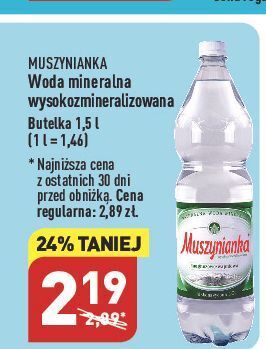 ALDI Woda niegazowana muszynianka oferta