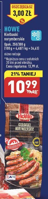 ALDI Kiełbaski norymberskie light howe oferta
