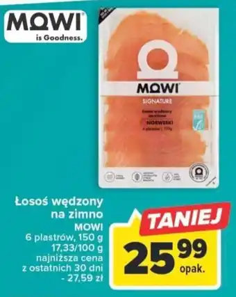 Carrefour Mowi Łosoś wędzony na zimno 150g oferta