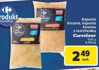 Carrefour Carrefour Kapusta kiszona, kapusta kiszona z marchewką 500g oferta
