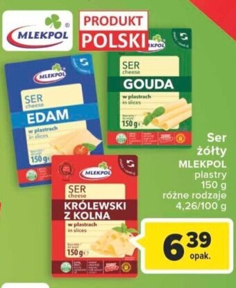 Carrefour Mlekpol Ser żółty 150g oferta