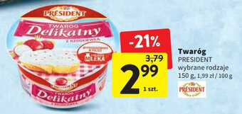Intermarche President twaróg 150g oferta