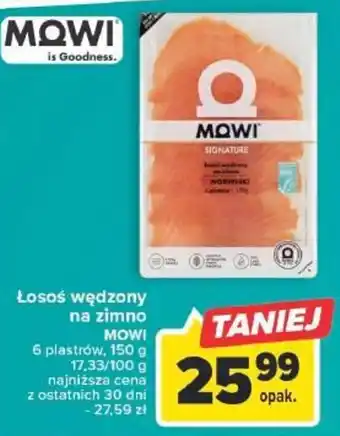 Carrefour Market Mowi Łosoś wędzony na zimno oferta