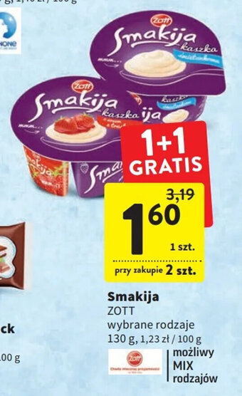 Intermarche Zott Smakija 130g oferta