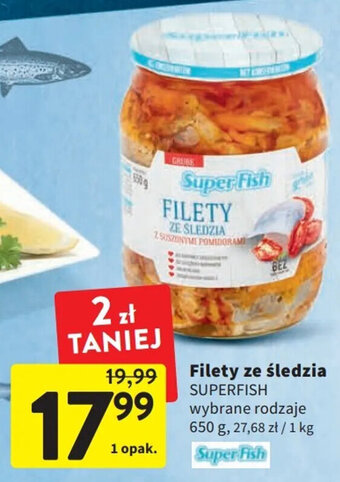 Intermarche SuperFish Filety ze śledzia 650g oferta