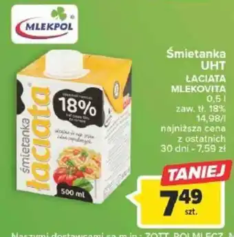 Carrefour Market Mlekpol Śmietanka UHT 0,5 L oferta