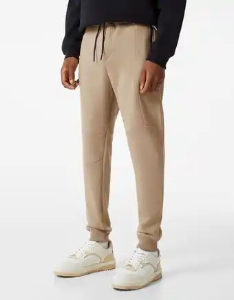 Bershka Spodnie jogger z dzianiny dresowej z przeszyciami oferta