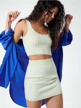 Sinsay Crop top dzianinowy oferta