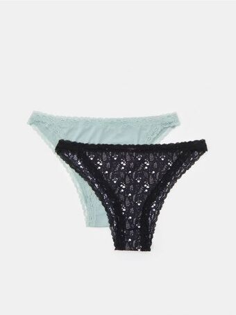Sinsay Majtki koronkowe brazyliany 2 pack oferta
