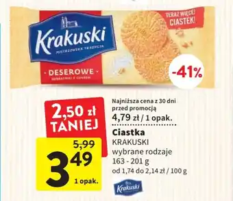 Intermarche Krakuski ciastka 163-201g oferta