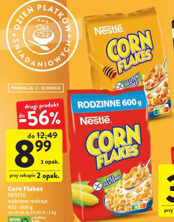 Intermarche Nestle corn flakes 450-600g oferta