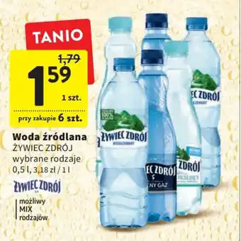 Intermarche Żywiec zdrój woda źródlana 0,5l oferta