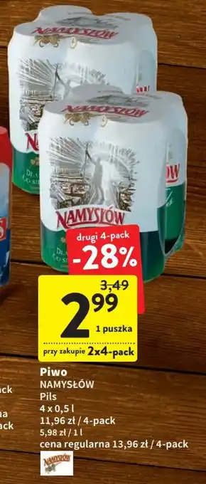 Intermarche Namysłów piwo 4x0,5l oferta