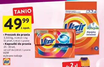 Intermarche Vizir proszek do prania 3,315kg/kapsułki do prania 25-30szt oferta