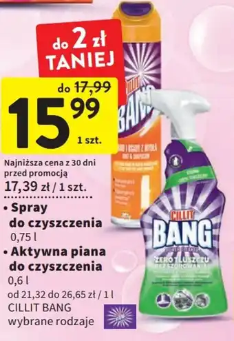 Cillit Bang spray do czyszczenia 0,75l/aktywna piana do czyszczenia 0,6l