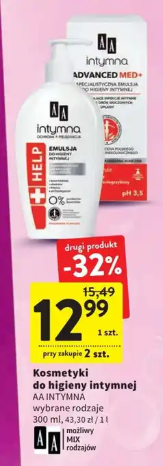 Intermarche AA Intymia kosmetyki do higieny intymnej 300ml oferta