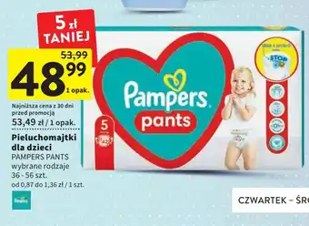 Intermarche Pampers pants pieluchomajtki dla dzieci 36-56szt oferta
