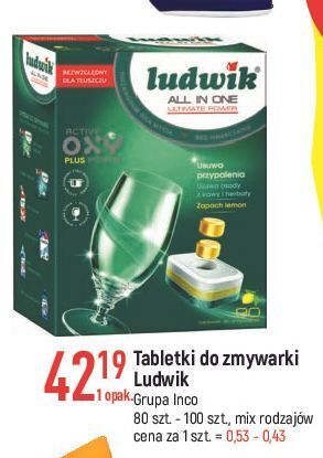 E.Leclerc Tabletki do zmywarek lemon ludwik all in one oferta