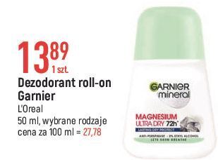 E.Leclerc Antyperspirant ultra dry garnier mineral magnesium oferta