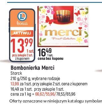 E.Leclerc Bombonierka czerwona storck merci oferta